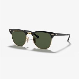 RayBan RB 3716 187 Clubmaster Sunglasses In Black/Gold